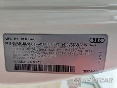 Zdjęcie 13 z 13 samochodu: 2020 AUDI A3 S-LINE PREMIUM PLUS VIN:WAUJEGFF3LA003528 - miniatura