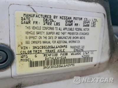 Zdjęcie 12 z 12 samochodu: 2006 NISSAN SENTRA 1.8 VIN:3N1CB51D56L643495 - miniatura