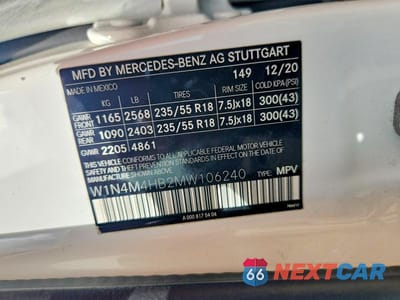 Zdjęcie 13 z 13 samochodu: 2021 MERCEDES-BENZ GLB 250 4MATIC VIN:W1N4M4HB2MW106240 - miniatura