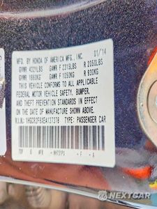 Zdjęcie 13 z 13 samochodu: 2014 HONDA ACCORD EXL VIN:1HGCR2F8XEA137378 - miniatura