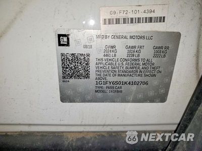 Zdjęcie 12 z 12 samochodu: 2019 CHEVROLET BOLT EV LT VIN:1G1FY6S01K4102706 - miniatura