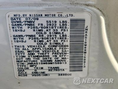 Zdjęcie 13 z 13 samochodu: 2009 INFINITI FX35 BASE VIN:JNRAS18W69M158913 - miniatura