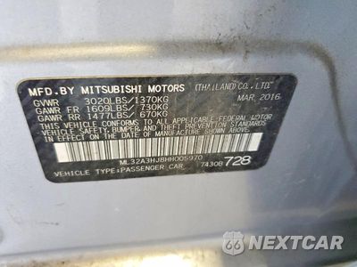 Zdjęcie 13 z 13 samochodu: 2017 MITSUBISHI MIRAGE ES VIN:ML32A3HJ8HH005970 - miniatura