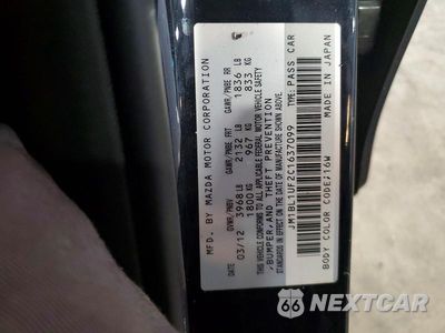 Zdjęcie 12 z 12 samochodu: 2012 MAZDA 3 I VIN:JM1BL1UF2C1637099 - miniatura