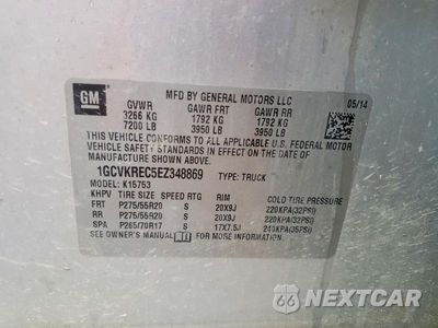 Zdjęcie 12 z 12 samochodu: 2014 CHEVROLET SILVERADO K1500 LT VIN:1GCVKREC5EZ348869 - miniatura