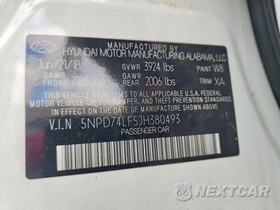 Zdjęcie 12 z 12 samochodu: 2018 HYUNDAI ELANTRA SE VIN:5NPD74LF5JH380493 - miniatura