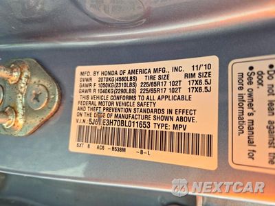 Zdjęcie 12 z 12 samochodu: 2011 HONDA CR-V EXL VIN:5J6RE3H70BL011653 - miniatura