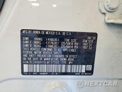 Zdjęcie 14 z 14 samochodu: 2020 HONDA HR-V SPORT VIN:3CZRU6H10LM737500 - miniatura