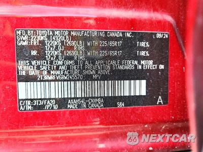 Zdjęcie 13 z 13 samochodu: 2024 TOYOTA RAV4 HYBRID XLE VIN:2T3RWRFV6RW245570 - miniatura