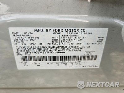 Zdjęcie 12 z 12 samochodu: 2024 FORD MAVERICK XL VIN:3FTTW8A36RRA39000 - miniatura