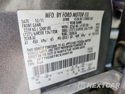 Zdjęcie 12 z 12 samochodu: 2012 FORD F250 SUPER DUTY VIN:1FT7W2BT8CEA69736 - miniatura