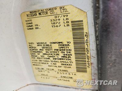 Zdjęcie 13 z 13 samochodu: 1999 NISSAN SENTRA XE VIN:3N1AB41D8XL096435 - miniatura