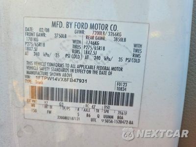 Zdjęcie 12 z 12 samochodu: 2008 FORD F150 SUPERCREW VIN:1FTPW14VX8FB47931 - miniatura