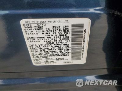 Zdjęcie 12 z 12 samochodu: 2013 NISSAN ROGUE S VIN:JN8AS5MV8DW646699 - miniatura