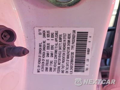 Zdjęcie 12 z 12 samochodu: 2019 HONDA CIVIC SPORT VIN:2HGFC2F89KH537282 - miniatura