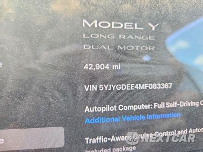 Zdjęcie 9 z 12 samochodu: 2021 TESLA MODEL Y VIN:5YJYGDEE4MF083367 - miniatura