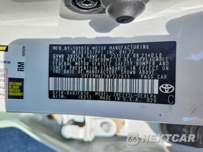 Zdjęcie 12 z 12 samochodu: 2022 TOYOTA COROLLA LE VIN:5YFEPMAE7NP327611 - miniatura