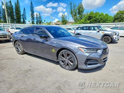 Czwarte zdjęcie samochodu z boku: 2021 ACURA TLX TECH A VIN:19UUB6F56MA001477 - miniatura