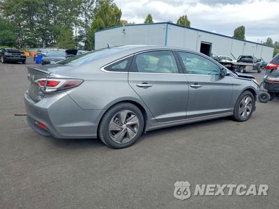 Trzecie zdjęcie samochodu z tyłu: 2017 HYUNDAI SONATA PLUG-IN HYBRID LIMITED VIN:KMHE54L28HA059634 - miniatura