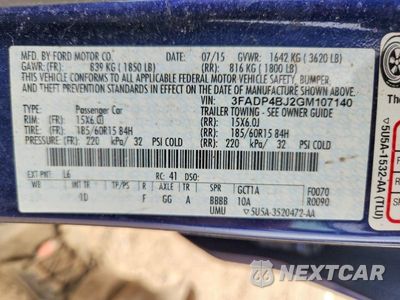 Zdjęcie 13 z 13 samochodu: 2016 FORD FIESTA SE VIN:3FADP4BJ2GM107140 - miniatura