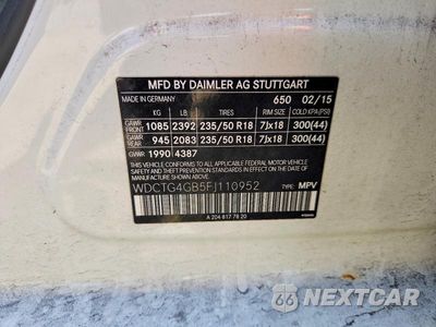 Zdjęcie 13 z 13 samochodu: 2015 MERCEDES-BENZ GLA 250 4MATIC VIN:WDCTG4GB5FJ110952 - miniatura