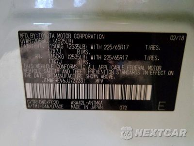 Zdjęcie 12 z 12 samochodu: 2018 TOYOTA RAV4 XLE VIN:JTMWFREV6JJ737331 - miniatura