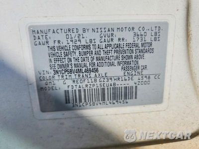 Zdjęcie 13 z 13 samochodu: 2021 NISSAN KICKS S VIN:3N1CP5BV4ML469456 - miniatura