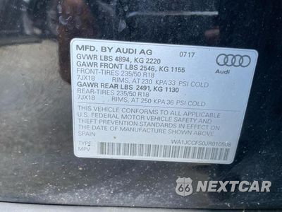 Zdjęcie 10 z 12 samochodu: 2018 AUDI Q3 PREMIUM PLUS VIN:WA1JCCFS0JR010508 - miniatura