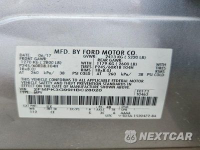 Zdjęcie 10 z 10 samochodu: 2017 FORD EDGE SE VIN:2FMPK3G99HBC28020 - miniatura