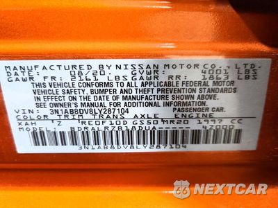 Zdjęcie 13 z 13 samochodu: 2020 NISSAN SENTRA SR VIN:3N1AB8DV8LY287104 - miniatura