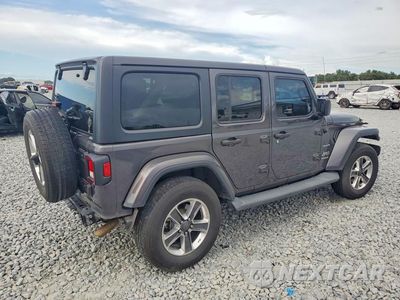 Trzecie zdjęcie samochodu z tyłu: 2018 JEEP WRANGLER UNLIMITED SAHARA VIN:1C4HJXEG9JW311018 - miniatura
