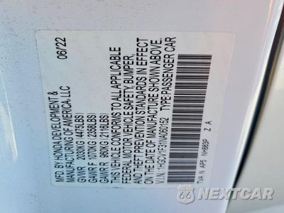 Zdjęcie 12 z 12 samochodu: 2022 HONDA ACCORD SPORT VIN:1HGCV1F31NA060152 - miniatura
