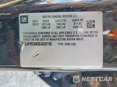 Zdjęcie 12 z 12 samochodu: 2012 BUICK VERANO CONVENIENCE VIN:1G4PR5SK5C4203135 - miniatura