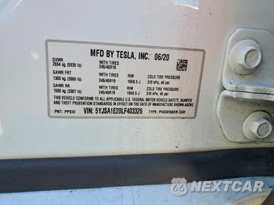 Zdjęcie 12 z 12 samochodu: 2020 TESLA MODEL S VIN:5YJSA1E20LF403326 - miniatura