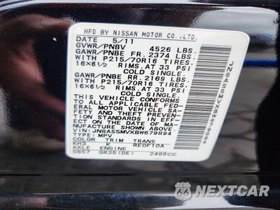 Zdjęcie 13 z 13 samochodu: 2011 NISSAN ROGUE S VIN:JN8AS5MVXBW679894 - miniatura