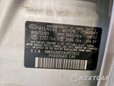 Zdjęcie 13 z 13 samochodu: 2010 HYUNDAI ELANTRA SE VIN:KMHDU4ADXAU855602 - miniatura