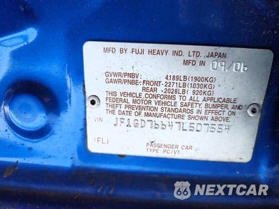Zdjęcie 12 z 12 samochodu: 2007 SUBARU IMPREZA WRX STI VIN:JF1GD76647L507554 - miniatura