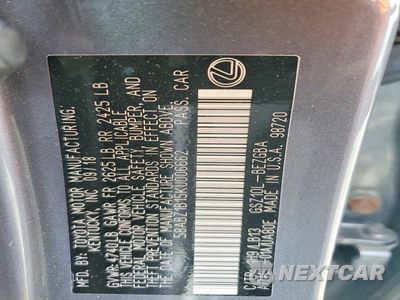 Zdjęcie 12 z 12 samochodu: 2019 LEXUS ES 350 VIN:58ABZ1B15KU006662 - miniatura