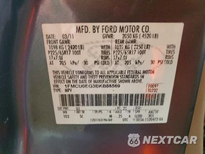 Zdjęcie 13 z 13 samochodu: 2011 FORD ESCAPE LIMITED VIN:1FMCU0EG3BKB88569 - miniatura
