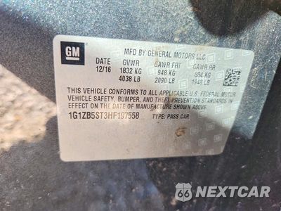 Zdjęcie 13 z 13 samochodu: 2017 CHEVROLET MALIBU LS VIN:1G1ZB5ST3HF197558 - miniatura