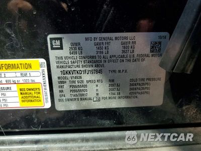 Zdjęcie 13 z 13 samochodu: 2015 GMC ACADIA SLE1 AWD VIN:1GKKVTKD1FJ197845 - miniatura