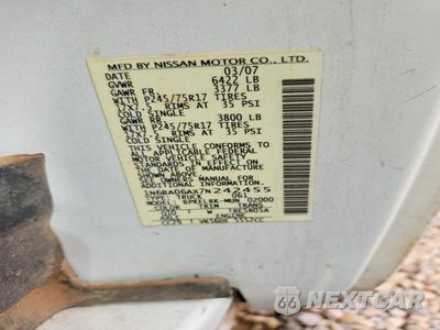 Zdjęcie 12 z 12 samochodu: 2007 NISSAN TITAN XE FFV VIN:1N6BA06AX7N242455 - miniatura