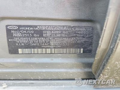 Zdjęcie 12 z 12 samochodu: 2010 HYUNDAI SONATA GLS VIN:5NPET4AC7AH651532 - miniatura