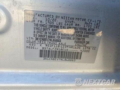Zdjęcie 12 z 12 samochodu: 2022 NISSAN VERSA SV VIN:3N1CN8EV7NL868883 - miniatura