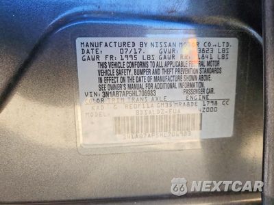 Zdjęcie 12 z 12 samochodu: 2017 NISSAN SENTRA SV VIN:3N1AB7AP5HL706983 - miniatura