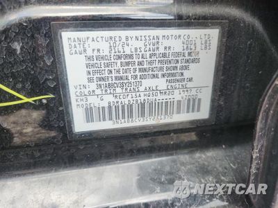 Zdjęcie 13 z 13 samochodu: 2025 NISSAN SENTRA SV VIN:3N1AB8CV3SY251370 - miniatura
