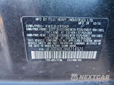 Zdjęcie 12 z 12 samochodu: 2017 SUBARU CROSSTREK PREMIUM VIN:JF2GPABC8H8214921 - miniatura