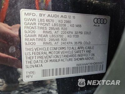 Zdjęcie 13 z 13 samochodu: 2017 AUDI Q7 PREMIUM VIN:WA1AAAF76HD005567 - miniatura