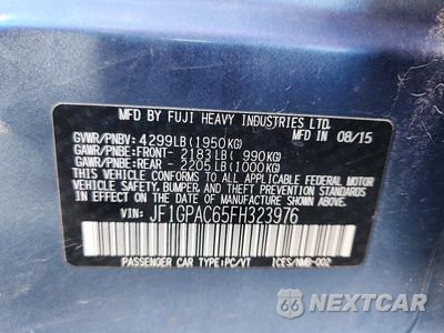 Zdjęcie 12 z 12 samochodu: 2015 SUBARU IMPREZA PREMIUM VIN:JF1GPAC65FH323976 - miniatura