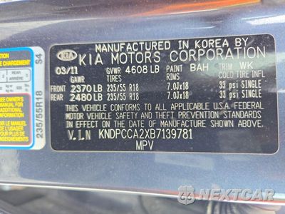 Zdjęcie 14 z 14 samochodu: 2011 KIA SPORTAGE EX VIN:KNDPCCA2XB7139781 - miniatura